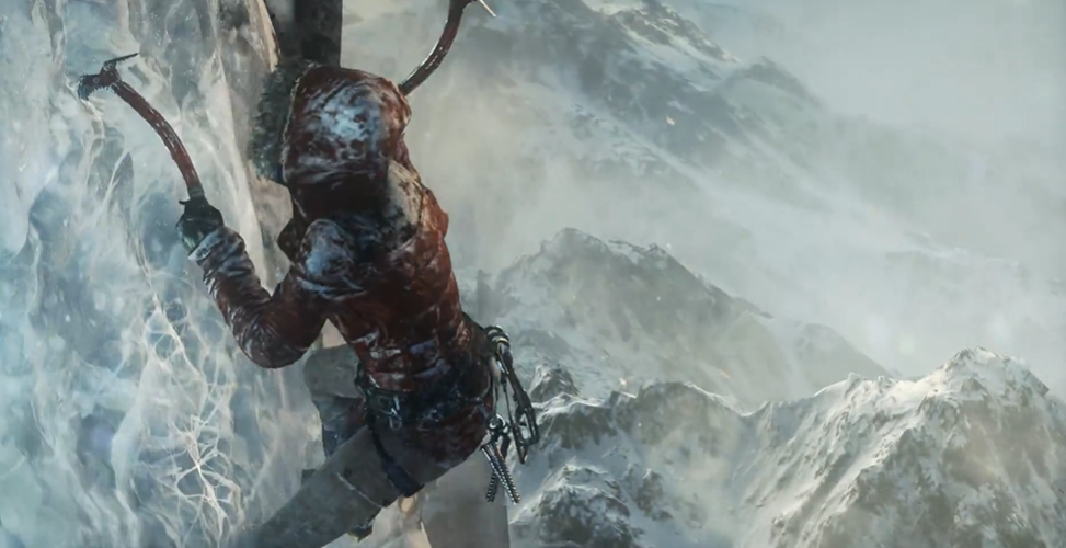 古墓丽影开始爬冰川怎么过