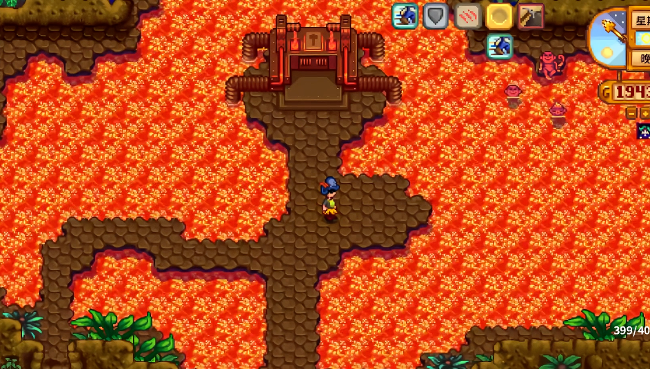 星露谷物语姜岛火山怎么出去